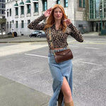 PALAY Shoulder Bag for Women featuring 5 Compartments and Snap Closure 19x13x12cm | Vintage Brown PU Crossbody