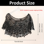 PALAY Knitted Shawl Capes for Women featuring Floral Crochet Pattern and 3 PCS Set | Elegant Beachwear and Party Cover Up