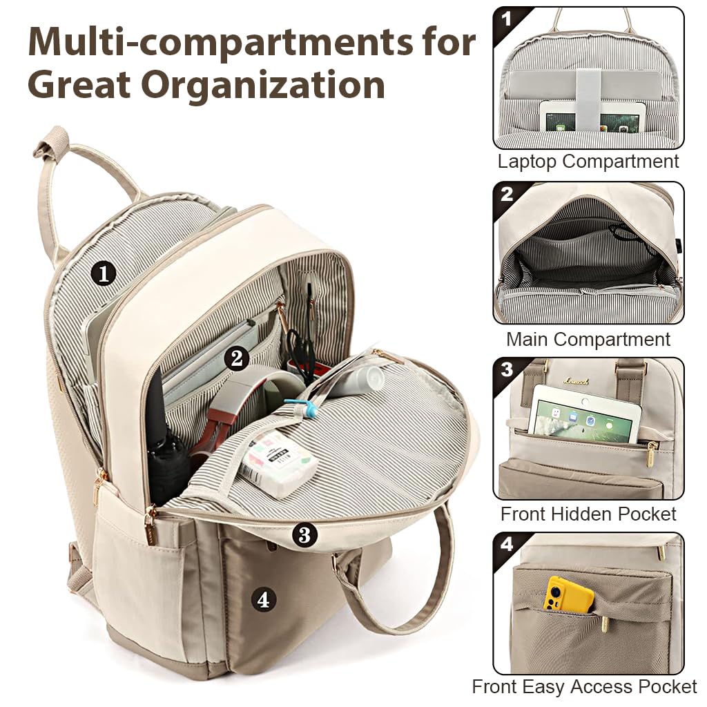 PALAY Laptop Backpack for Travel and School featuring USB Charging Port and Oxford Cloth Design