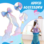 PALAY Mermaid Dress for Girls with Mermaid Tail Design and Matching Bag Gift 5‑6 Years