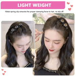 PALAY Sparkling Braided Hair Clips for Girls with Crystal Stones and Metal Spring | 4Pcs Multi Color Styling Accessories