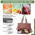 PALAY Tote Bag for Women with Insulated Lunch Compartment and Detachable Strap | Travel and Office Use