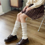 PALAY® Leg Warmers for Women, Girls Stylish Winter Warm Knit Leg Warmer Calf Length Socks Warm Stocking Fashion Boot Socks Retro Woolen Leg Warmer for Women and Girls