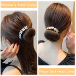 PALAY Hair Bun Maker for Elegant Hairstyles with Hidden Wire and Pearl Closure | 4pcs Set