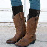 PALAY Winter Leg Warmers for Women featuring Crochet Knitted Acrylic Design | 1 Pair Black