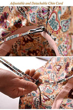 PALAY Women Cotton Sun Hat for Gardening and Beach with UPF 50 Protection | 22.8 Inches 2PCS