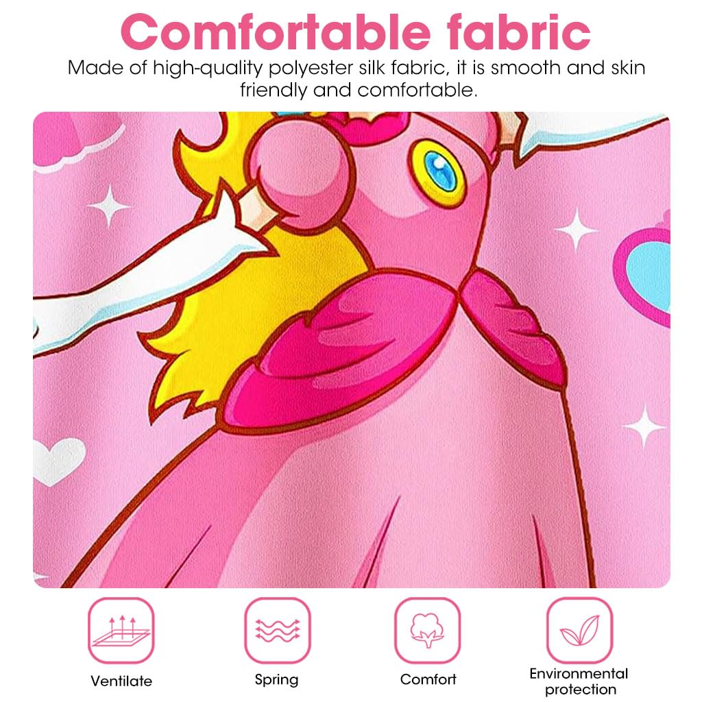 PALAY Girls Princess Dress for Daily Wear with Ruffled Sleeves 64cm Length Pink 5-6Y