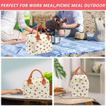 PALAY Lunch Bag for Office and School with 11.4x6.7x9 in Capacity Featuring Insulated Corduroy Design for Women Girls