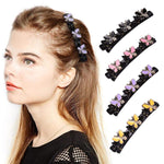 PALAY® 4 Pcs Braid Hair Accessories for Kids Butterfly Braided Hair Clips for Women Girls Hairpin Hair Dressing Section Clips for Hair