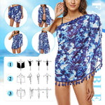 PALAY Womens Beach Wrap Shawl for Summer Outings with Tassel Accents and Chiffon Fabric | Versatile Bikini Cover Up