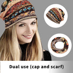 PALAY® Slouchy Chemo Cap Beanie Cap for Women, Boho Print Bandanas Skull Cap, Fashion Soft Stretch Chemo Scarf, Casual Saggy Head Scarves for Women - All Seasons Use