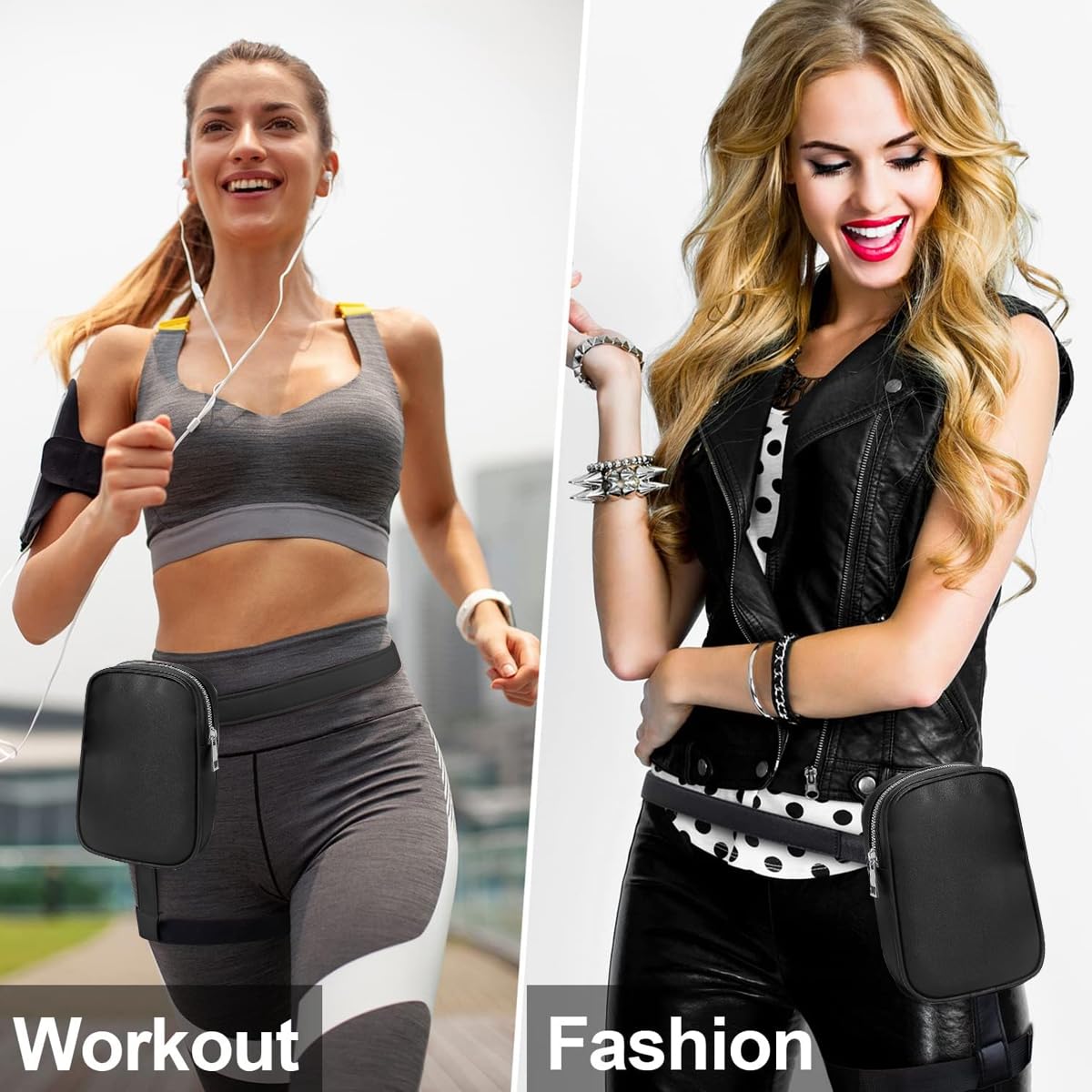 PALAY Leg Bag for Women featuring Adjustable Quick Release Buckle and PU Leather | Compact Multi Pocket Design