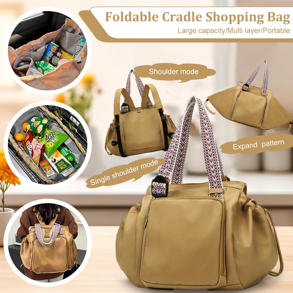 PALAY Backpack Bags for Women with 33x29x33 cm Capacity and 3-in-1 Transformable Design | Waterproof Oxford Cloth for Travel and Shopping