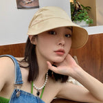 PALAY Polyester Bucket Hat for Women with Wide Brim and Adjustable Drawstring | Khaki 56–58 cm