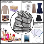 PALAY Travel Organizer Bag Set for Luggage with 4 Sizes Dual Zipper Mesh Pouch Bags