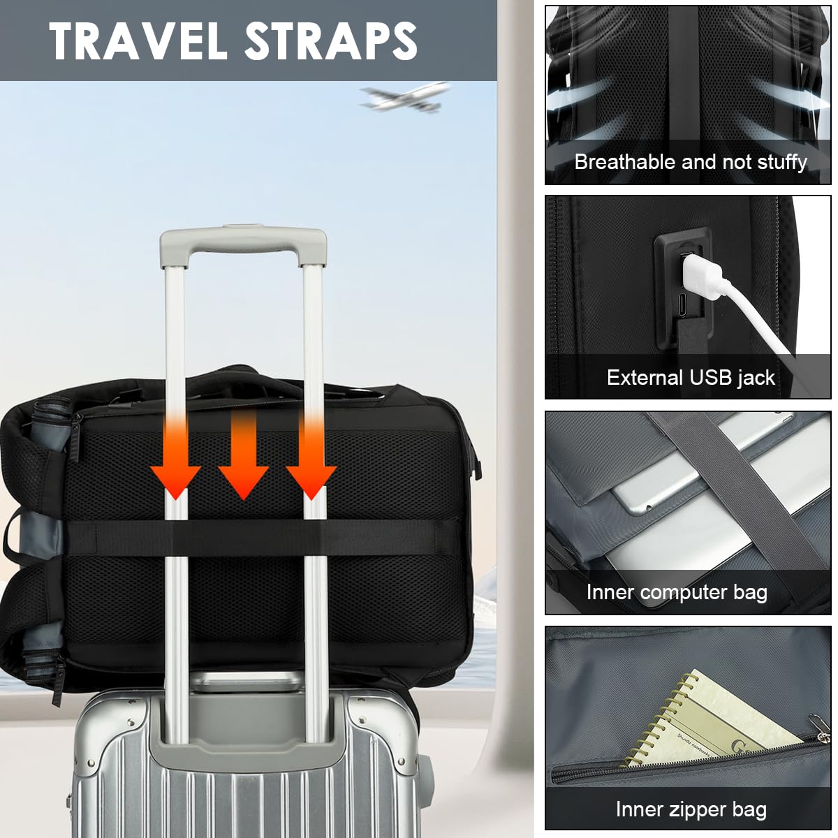 PALAY Backpack Bag for Travel with 23L Capacity and 3 in 1 Modular Design | Waterproof Nylon