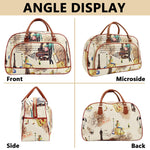 PALAY Duffle Bag for Women Travel with Shoulder Strap and Spacious Compartments | Waterproof PU Leather Beige Design