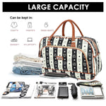 PALAY Duffle Bag for Travel with Main and Small Compartments in Waterproof PU Leather Black