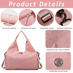 PALAY Women Satchel Handbag for Travel and Gym with Shoes Compartment and Waterproof Oxford Fabric 41x21x25cm