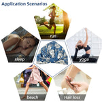 PALAY Chemo Caps for Women with Satin Liner and Cotton Floral Print | Soft Blue Headwrap