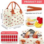 PALAY Lunch Bag for Office and School with 11.4x6.7x9 in Capacity Featuring Insulated Corduroy Design for Women Girls