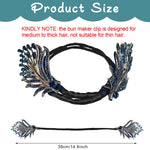 PALAY Hair Bun Maker for Women with Hidden Wire and Rhinestone Floral Clips | Elegant Styling