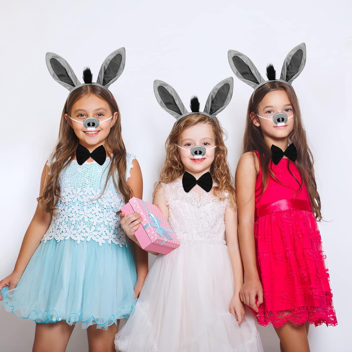 PALAY Animal Tutu Skirt Costume Set for Kids with Headband Tail and Bow Tie | Donkey Dress Up