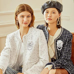 PALAY Camellia Flower Brooch for Women with Fabric Petals and Pearl Tassel | Elegant Gift