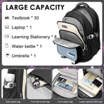 PALAY School Backpack for Students with 3 Zip Compartments and Padded Shoulder Straps | Khaki Casual Style