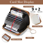 PALAY Card Holder for Women with RFID Blocking and Metal Zipper | 10x2x8cm PU Wallet