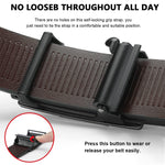 PALAY Leather Belt for Men 130cm with Automatic Slide Lock Buckle | Black PU for Casual and Formal