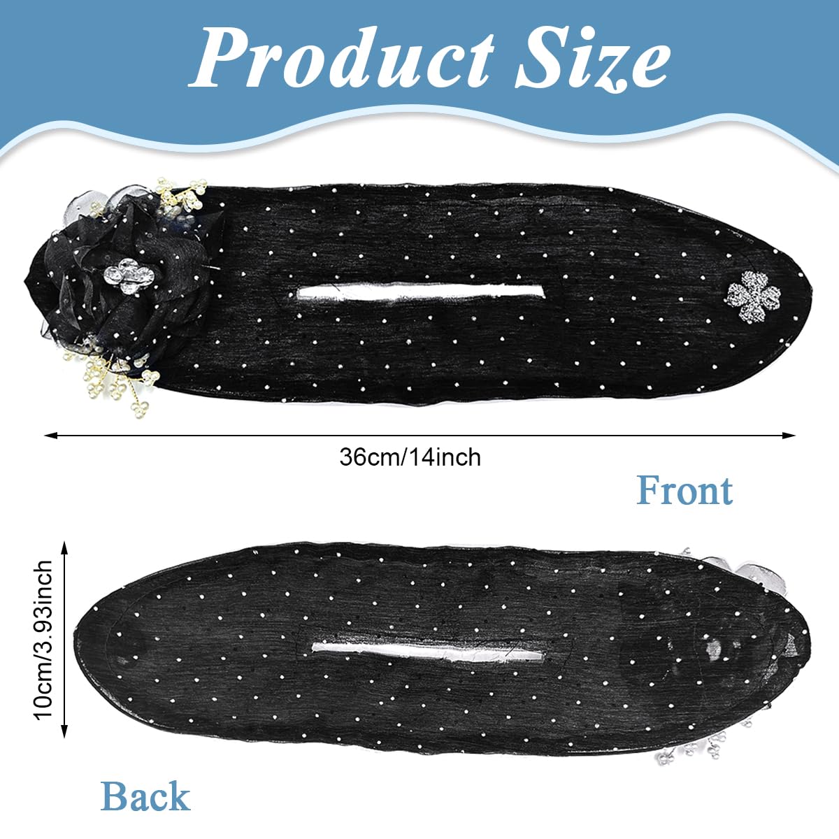 PALAY Hair Bun Maker with Flexible Wire and Soft Foam for Women featuring Floral Pearl Design