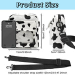 PALAY Canvas Crossbody Bag for Girls with Transparent Window Pocket 15x18cm | Black