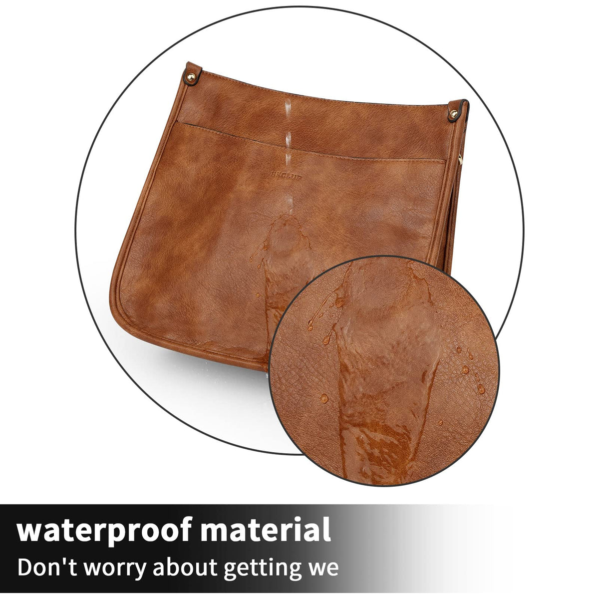PALAY Tote Bag for Daily and Travel Use with Detachable Wide Strap in Vintage Brown | PU Leather Shoulder and Crossbody Bag for Women
