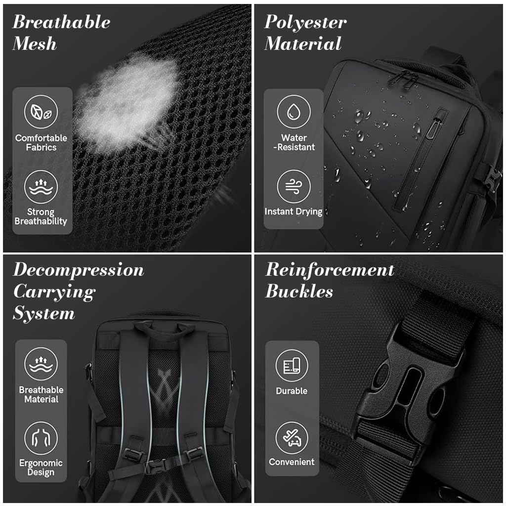 PALAY Laptop Backpack for Office and Travel with USB Port and 17.3 inch Compartment | Waterproof Oxford Bag