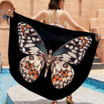 PALAY Beach Wear Dress for Women for Vacation with 108 cm Length | Butterfly Print Lightweight Polyester Spandex Cover Up