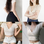 PALAY Women V Neck Floral Shirt for Summer Outings featuring Slim Fit and Dacron Fabric