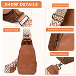 PALAY Women Crossbody Chest Bag for Daily Travel with 13.5×23 cm Storage | Pure Color PU