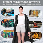 PALAY Rain Ponchos for Camping and Hiking featuring Drawstring Hood and 60 in Length