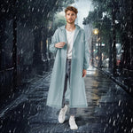 PALAY Rain Coat for Men featuring Snap Button Closure and 56.2 in Length | EVA Waterproof Black 2PCS