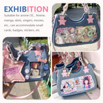 PALAY Shoulder Bag for Women with Dual Carry Options and Clear Photo Window | 26.5x9x18cm Denim Crossbody for Teen Girls