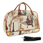 PALAY Duffle Bag for Women Travel with Adjustable Strap and Spacious Compartments | Beige PU Leather