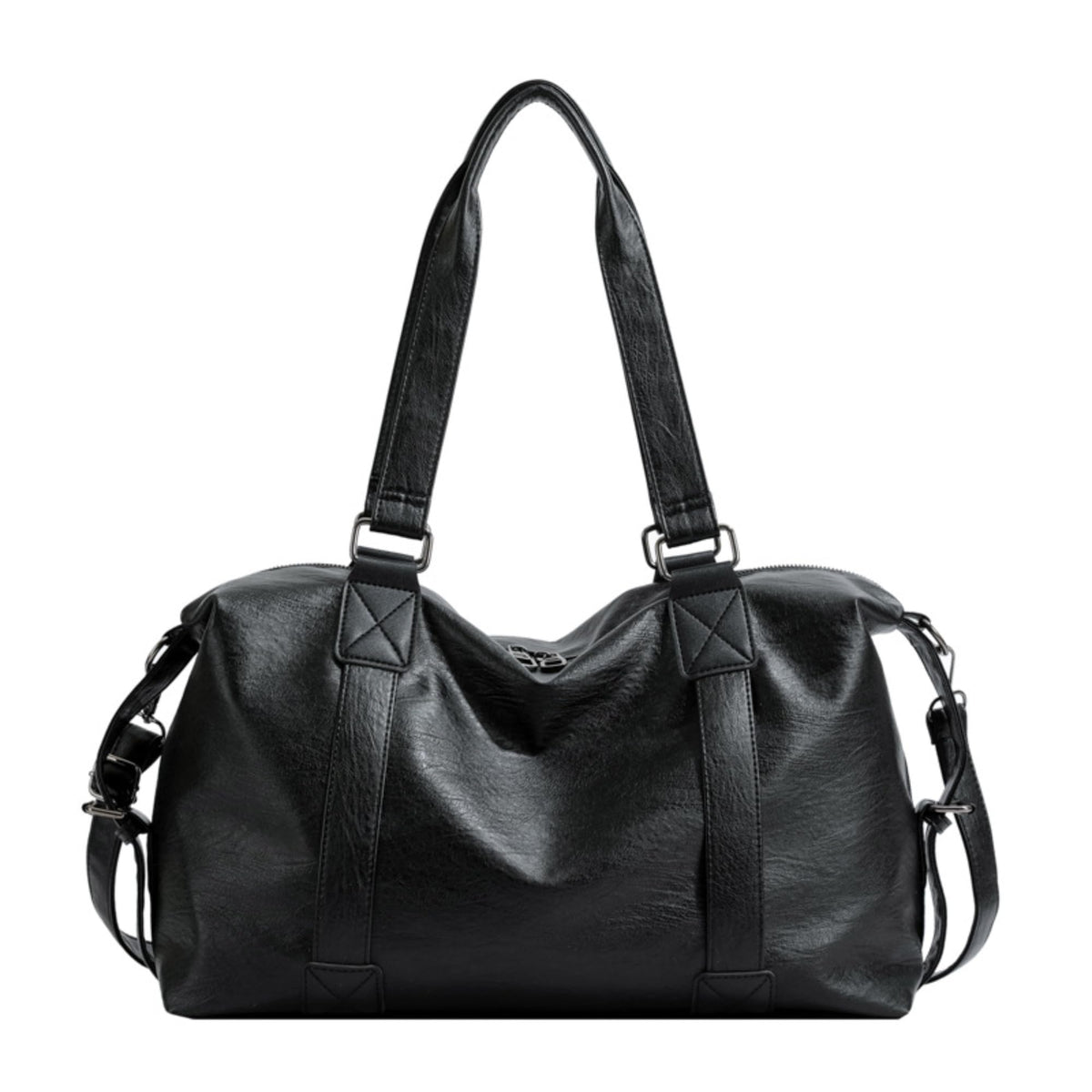 PALAY® Women Handbags Leather Tote Bag for Woman Black Ladies Hand Bag Multi Pockets Hobo Crossbody Bags for Women
