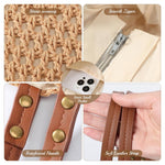 PALAY Crochet Beach Bag for Women featuring Leather Straps and Zipper Closure | Handmade Cotton Rope Tote