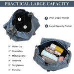 PALAY Vintage Hobo Bag for Women featuring Twist Lock Metal Closure and Soft Denim 33x12x21cm
