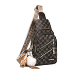 PALAY Chest Bag for Women with Multi Compartments and Zip Closures featuring Vintage PU Style