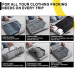 PALAY Travel Organizer Bags Set for Luggage with 6 Sizes Transparent PVC Pouches | Space Saving Clothing Storage
