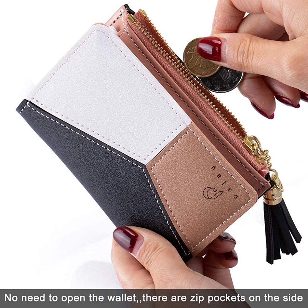 SANNIDHI® Small Women's Wallet -PU Leather Multi Wallets | Credit Card Holder | Coin Purse Zipper -Small Secure Card Case/Gift wallet for women and girls