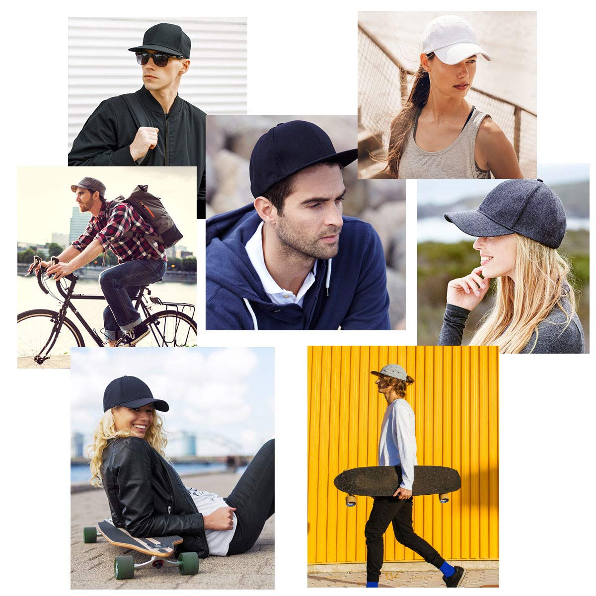 PALAY Womens Baseball Cap for Everyday Wear with Ponytail Hole Adjustable 54–60 cm Cotton Grey