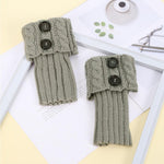 PALAY Boot Cuff Leg Warmers for Winter with Crochet Knitted Design and Soft Acrylic | Grey